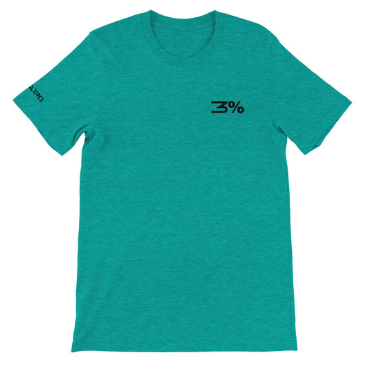 Camiseta colaboración 3% y ANDuro Mtb unisex Premium